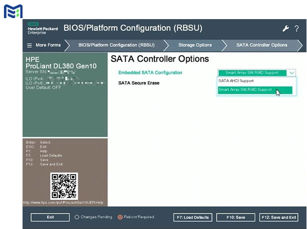 Configuration M.2 SSD RAID1 as boot drive