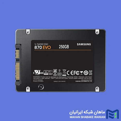 حافظه SSD اینترنال سامسونگ مدل 870EVO SATA 2.5 inch با ظرفیت 250 گیگابایت