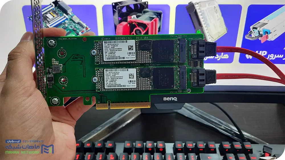 تبدیل HP SATA M.2 Dual Drive PCI-e Riser Card