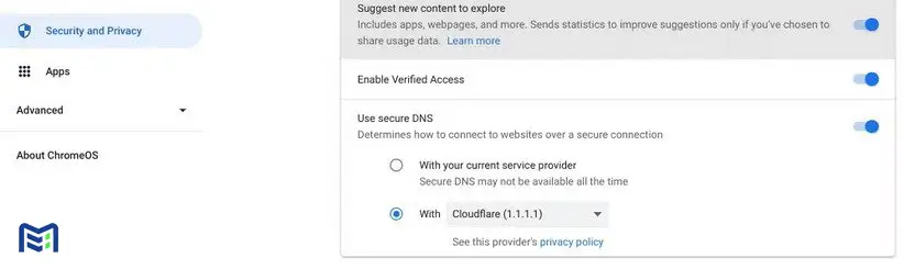 تغییر DNS در کروم