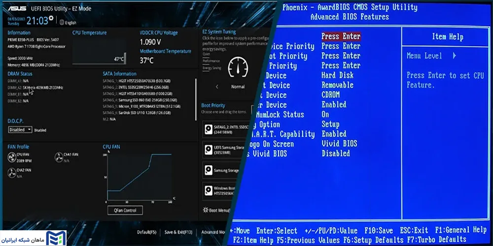خطاهای UEFI، BIOS