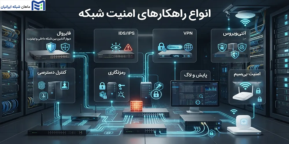انواع راهکارهای امنیت شبکه