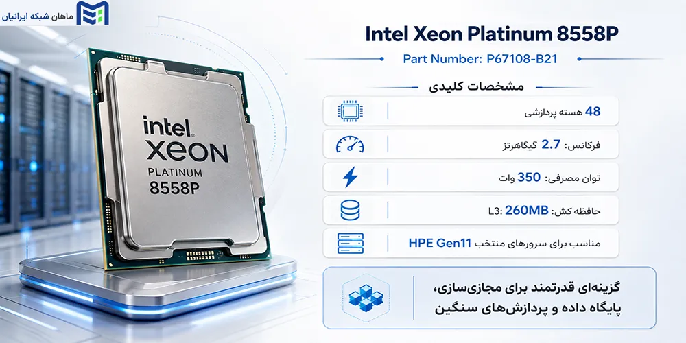 کاربردهای سی پی یو سرور Intel Xeon-Platinum 8558P 