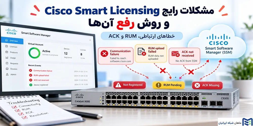 مشکلات رایج Cisco Smart Licensing و روش رفع آن‌ها