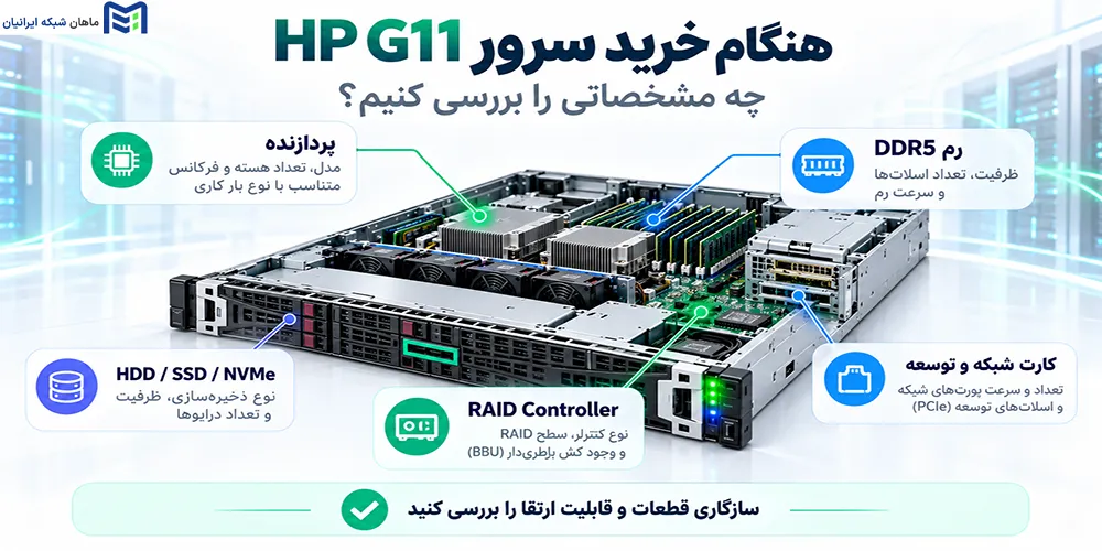 هنگام خرید سرور HP G11 چه مشخصاتی را بررسی کنیم